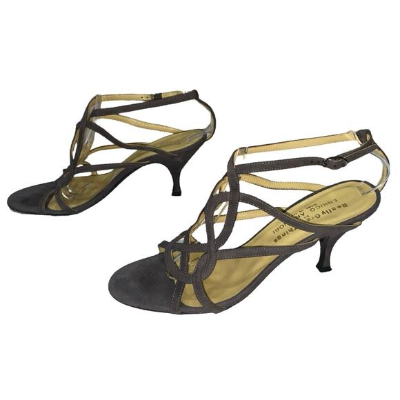 Really Great Things by Enrico Antinori Gray Suede Strappy Heels     Size: EU 38 - Picture 5 of 9